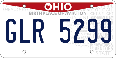OH license plate GLR5299