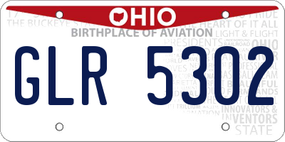 OH license plate GLR5302