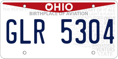 OH license plate GLR5304