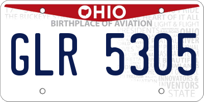 OH license plate GLR5305