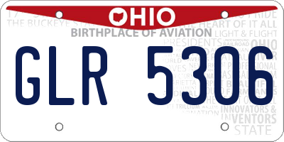 OH license plate GLR5306