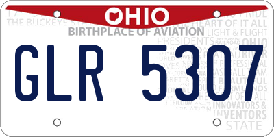 OH license plate GLR5307
