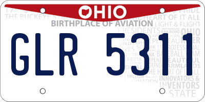 OH license plate GLR5311