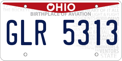 OH license plate GLR5313