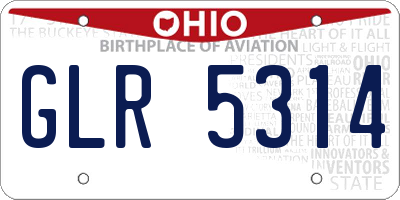 OH license plate GLR5314