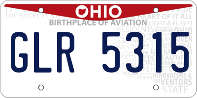 OH license plate GLR5315
