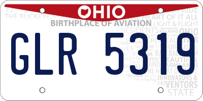 OH license plate GLR5319