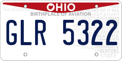 OH license plate GLR5322