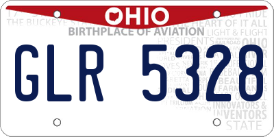 OH license plate GLR5328