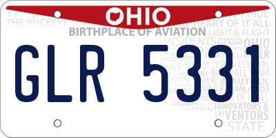 OH license plate GLR5331