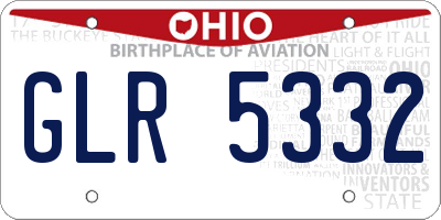 OH license plate GLR5332