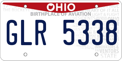 OH license plate GLR5338