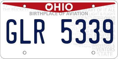 OH license plate GLR5339
