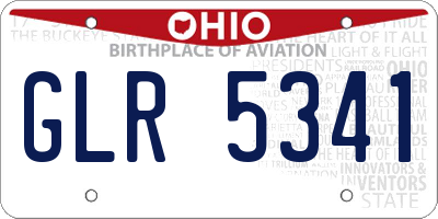OH license plate GLR5341