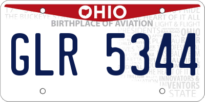 OH license plate GLR5344
