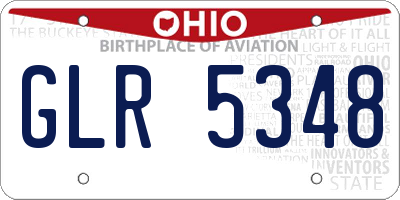 OH license plate GLR5348