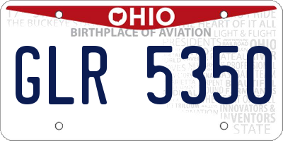 OH license plate GLR5350