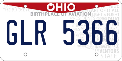 OH license plate GLR5366