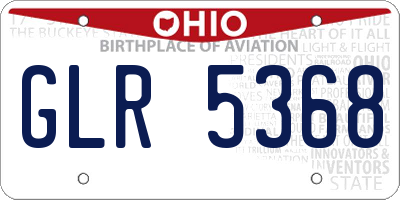 OH license plate GLR5368