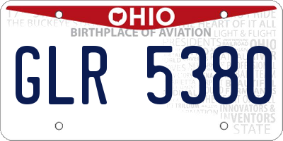 OH license plate GLR5380