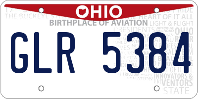 OH license plate GLR5384