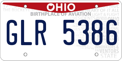 OH license plate GLR5386