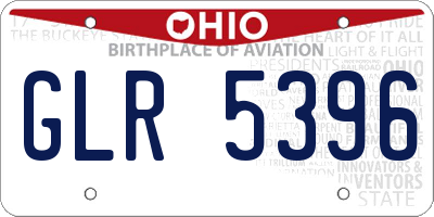 OH license plate GLR5396