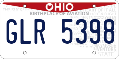 OH license plate GLR5398