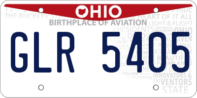 OH license plate GLR5405