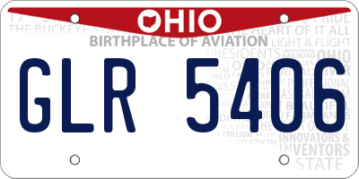OH license plate GLR5406
