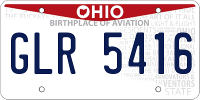 OH license plate GLR5416