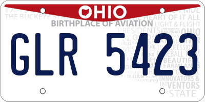 OH license plate GLR5423