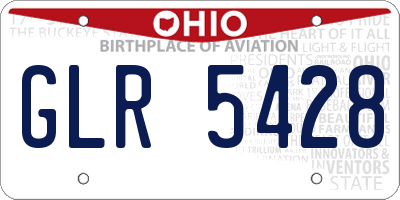 OH license plate GLR5428