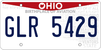 OH license plate GLR5429