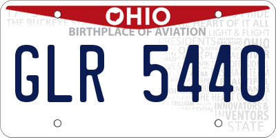 OH license plate GLR5440