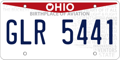 OH license plate GLR5441