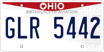 OH license plate GLR5442