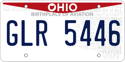 OH license plate GLR5446