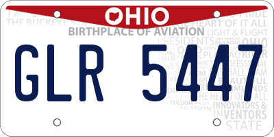 OH license plate GLR5447