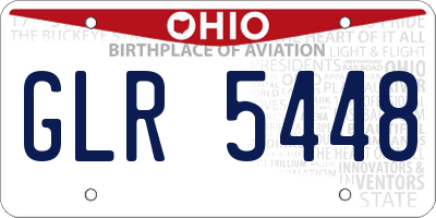OH license plate GLR5448