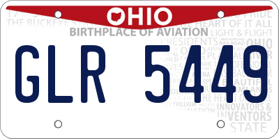OH license plate GLR5449