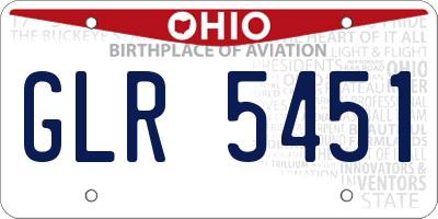 OH license plate GLR5451