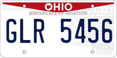 OH license plate GLR5456