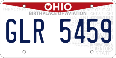 OH license plate GLR5459