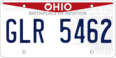 OH license plate GLR5462