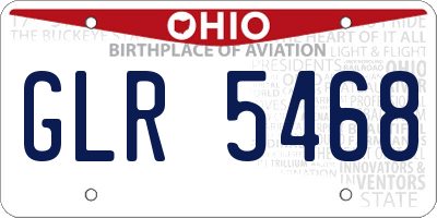 OH license plate GLR5468