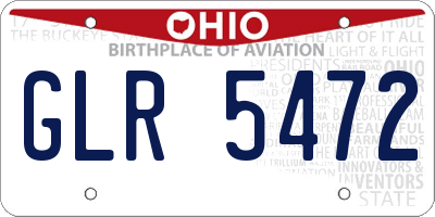 OH license plate GLR5472