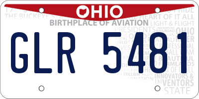 OH license plate GLR5481