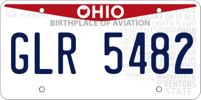 OH license plate GLR5482