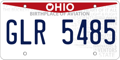 OH license plate GLR5485